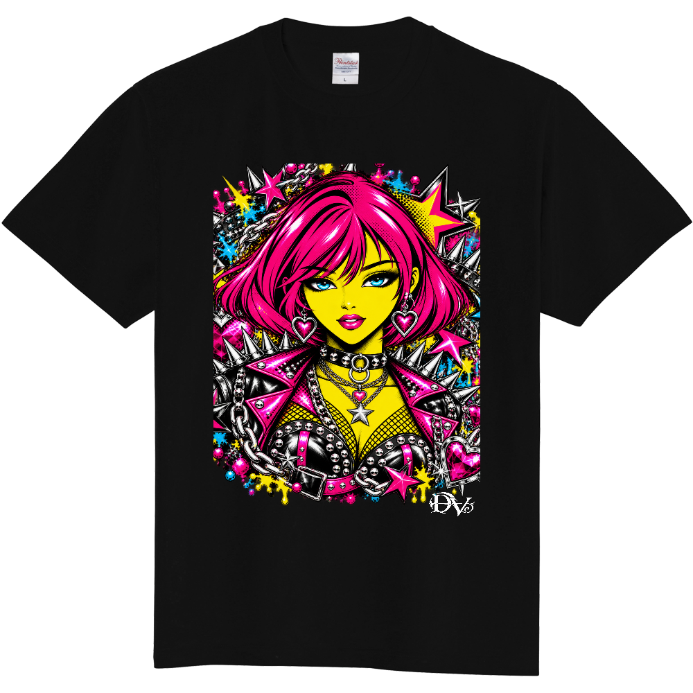 Tシャツ/Metal Diva (RED)/ブラック