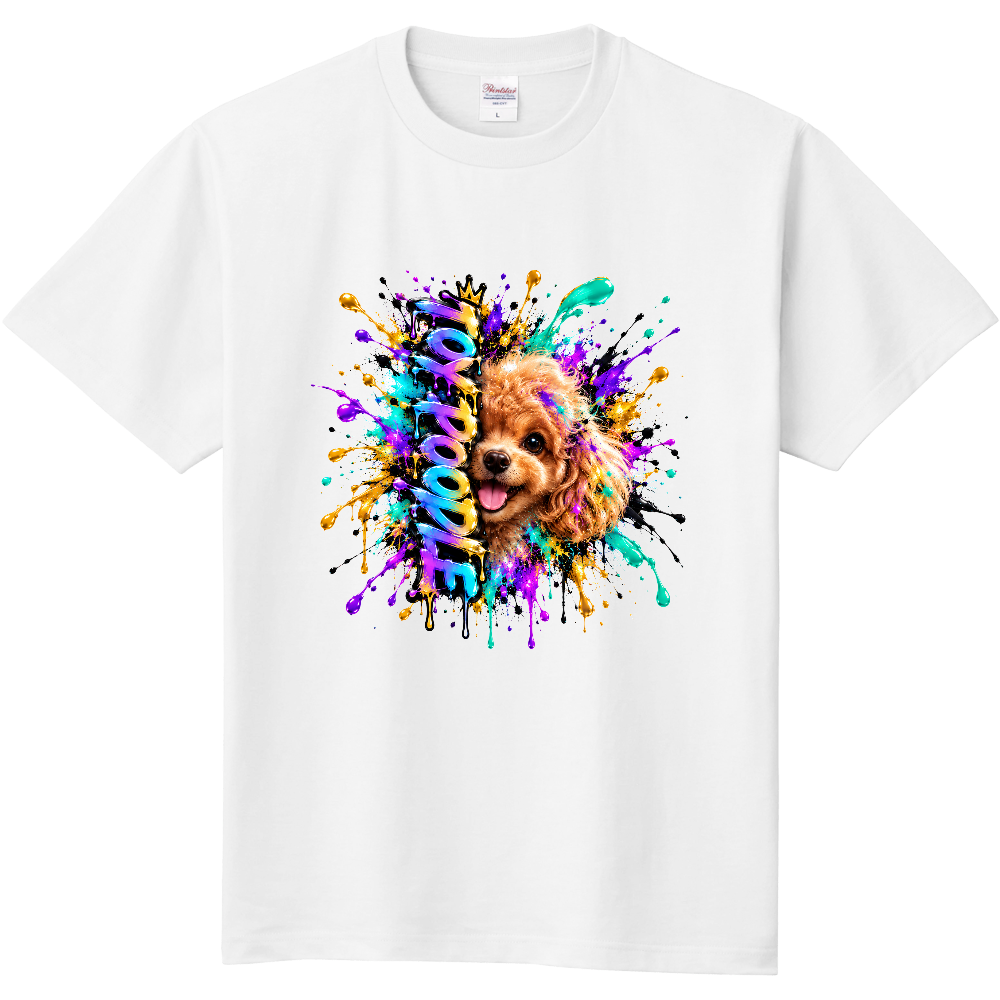 TOY POODLE COLOR SPLASH TEE｜トイプードル カラースプラッシュTシャツ