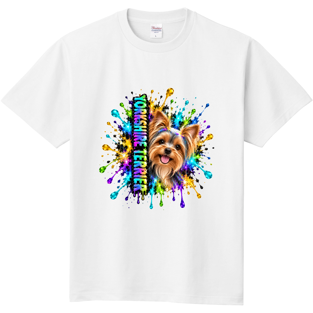 YORKSHIRE TERRIER COLOR SPLASH TEE｜ヨークシャーテリア カラースプラッシュTシャツ
