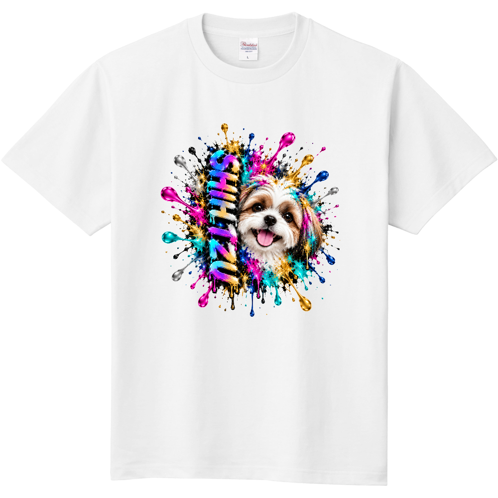 SHIH TZU COLOR SPLASH TEE|シーズー カラースプラッシュTシャツ