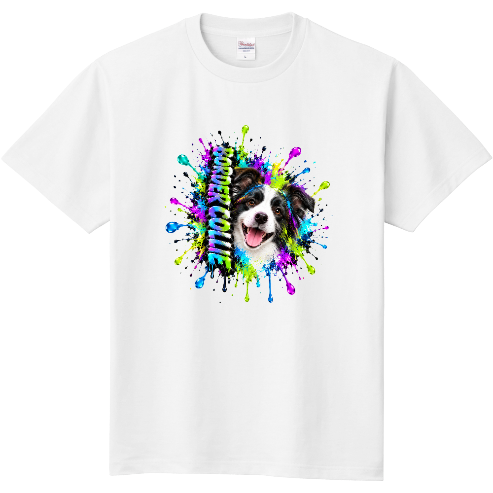 BORDER COLLIE NEON SPLASH TEE｜ボーダーコリー ネオンスプラッシュTシャツ