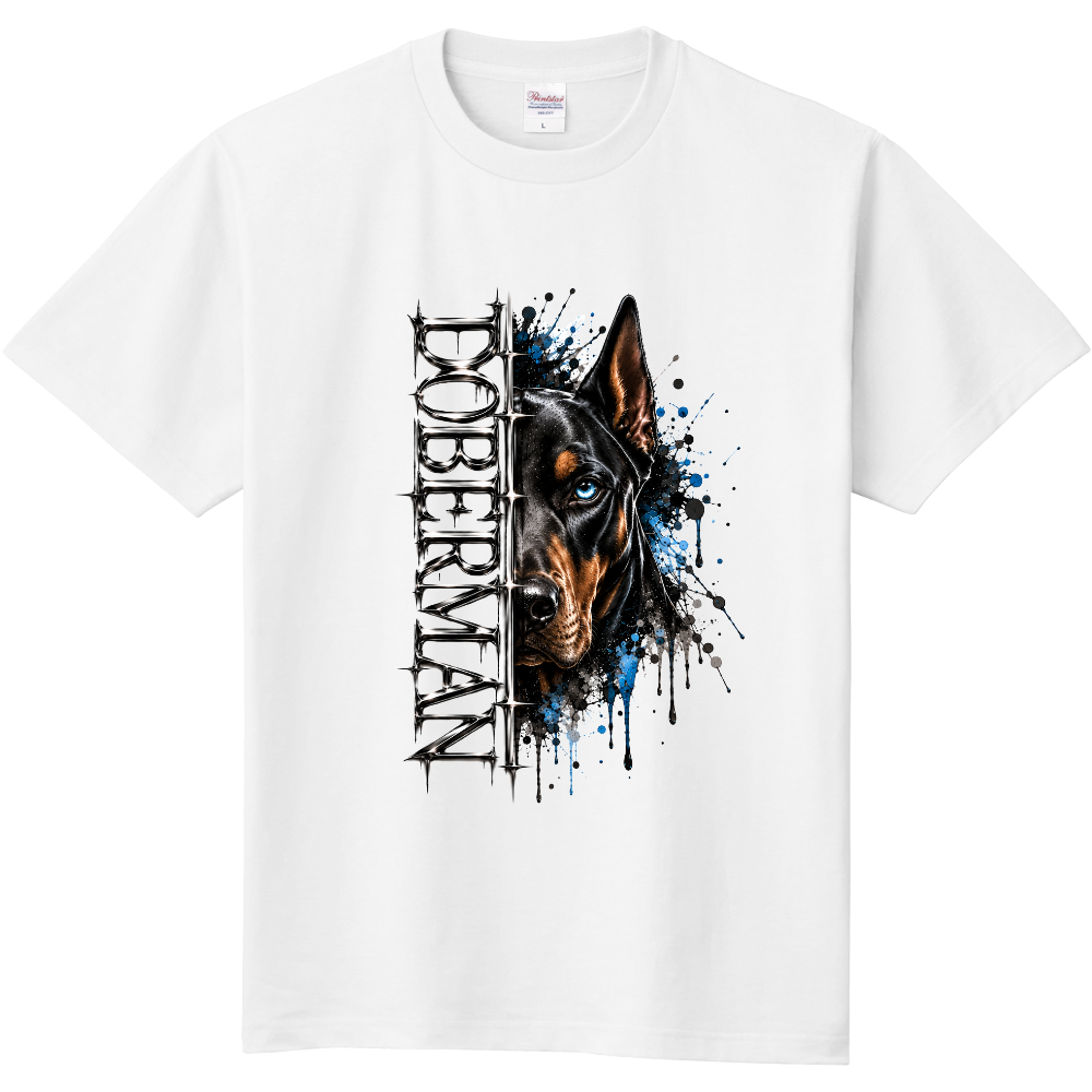 DOBERMAN BLUE SPLASH TEE|ドーベルマン ブルースプラッシュTシャツ