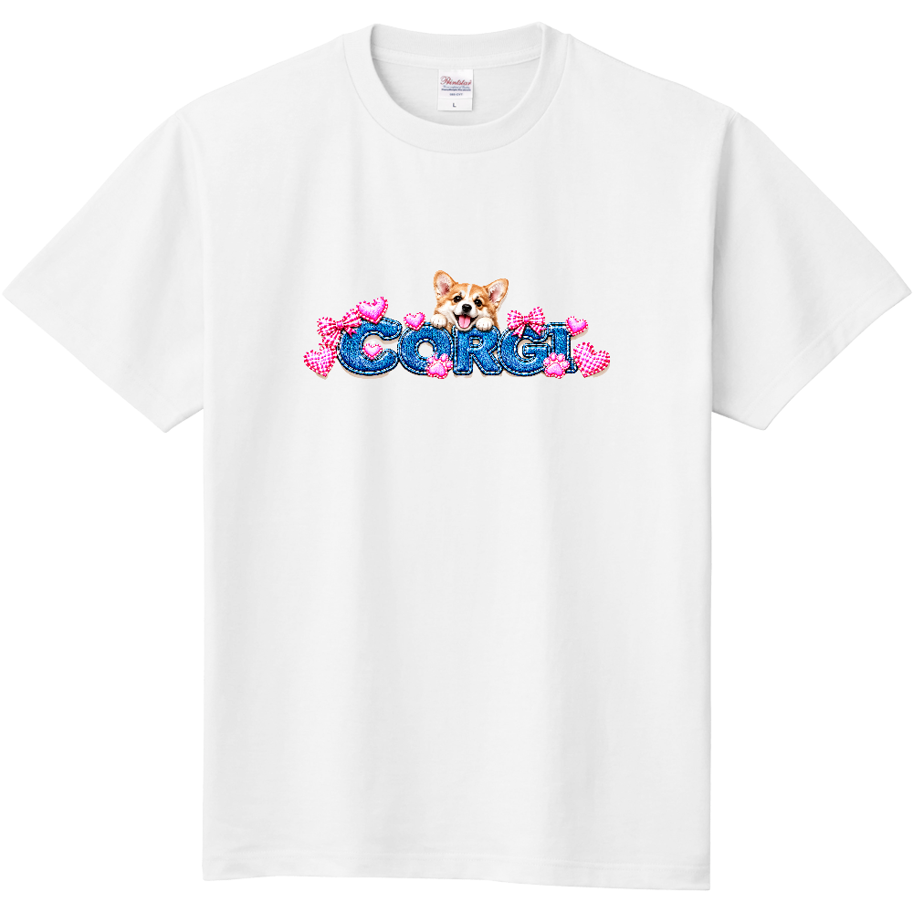 CORGI DENIM HEART TEE｜コーギー デニムハートTシャツ