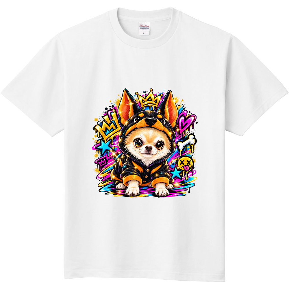 チワワ ドーベルマン着ぐるみ ポップTシャツ