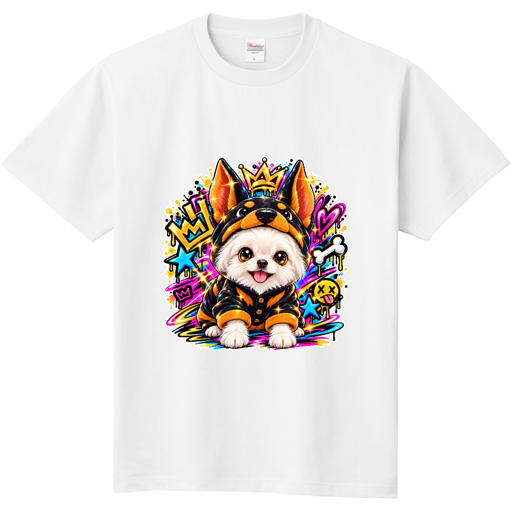 マルチーズ ドーベルマン着ぐるみ ポップTシャツ