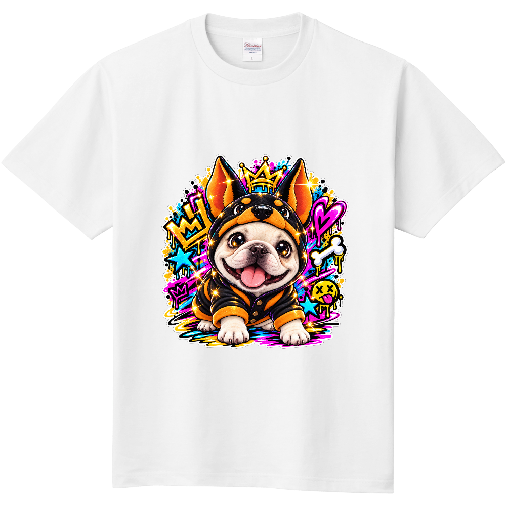 フレンチブルドッグ ドーベルマン着ぐるみ ポップTシャツ