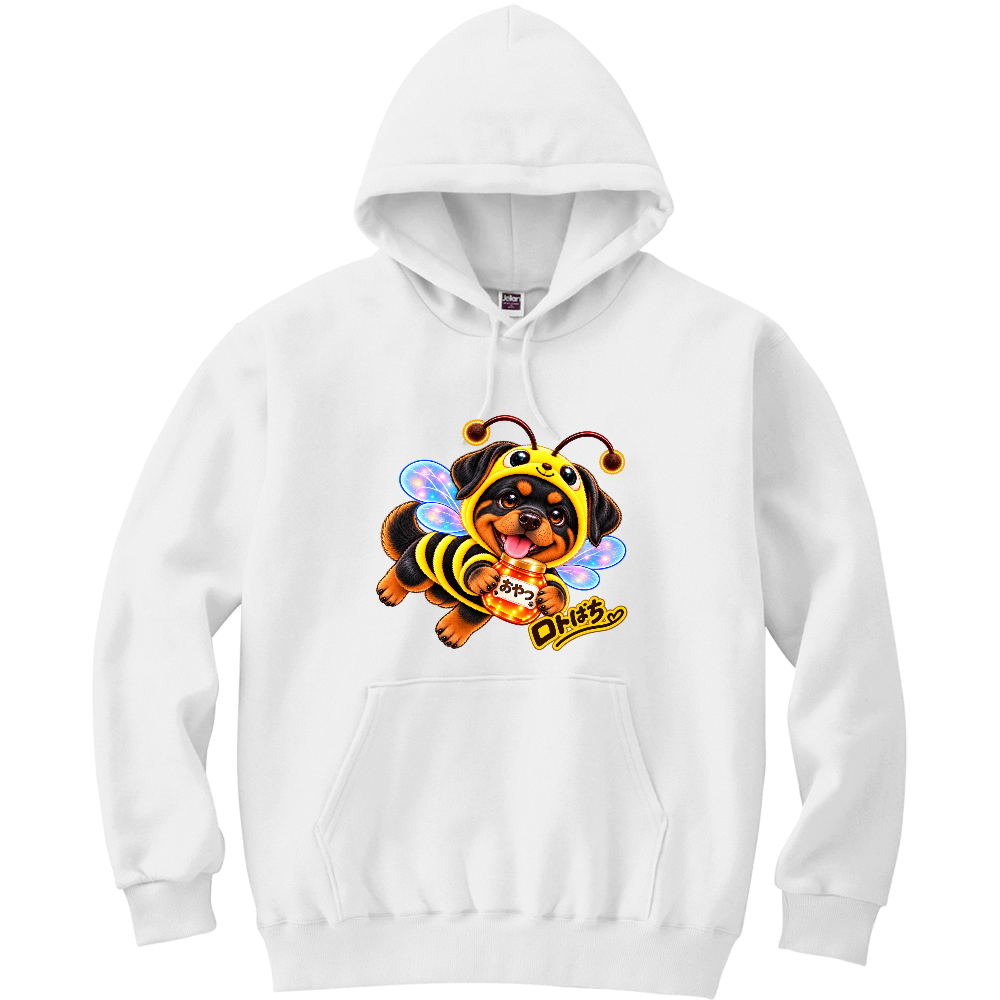 ロトばち おやつハニーTシャツ｜ロットワイラー×ミツバチ