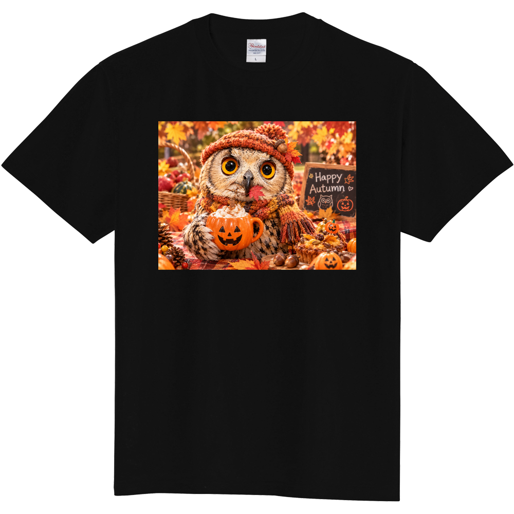 ベンガルワシミミズクの朧　秋は何処Tシャツ