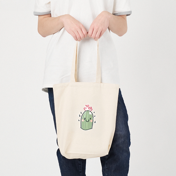 キャンバスデイリートート（M)【白プリント有】