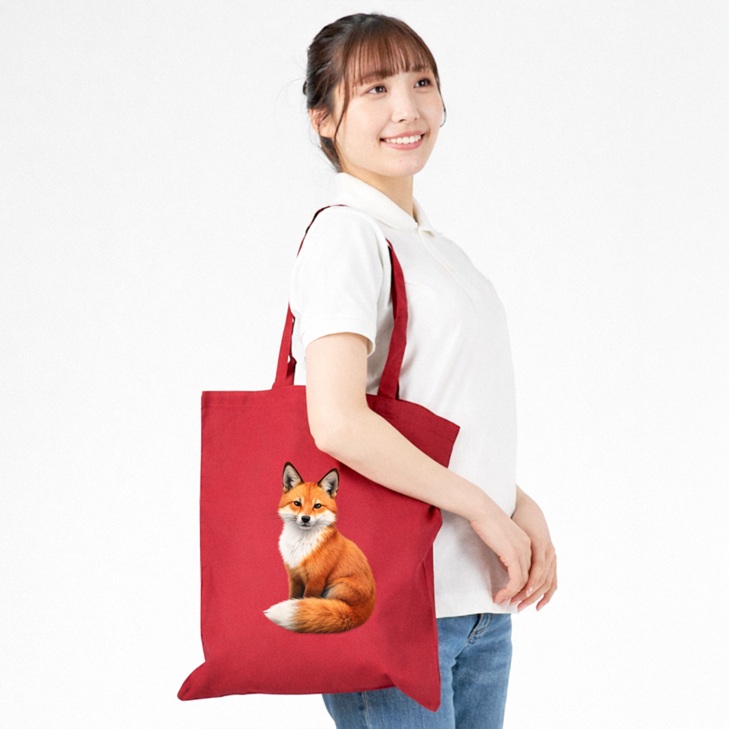 厚手コットンバッグ（L)