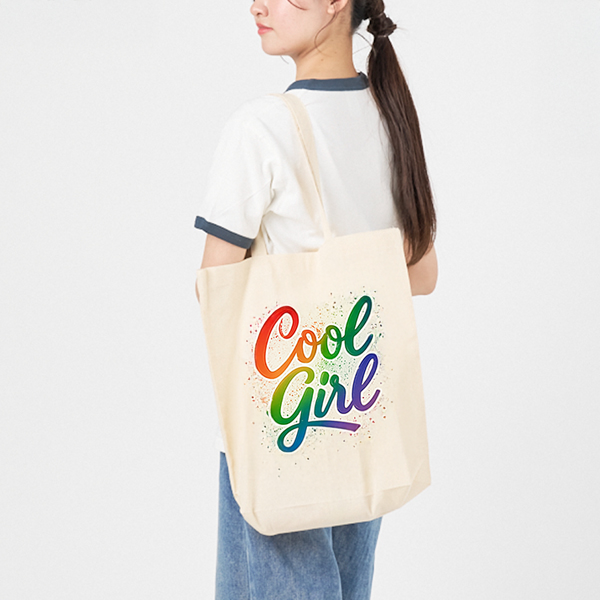 コットン厚手マチ付トート(L)