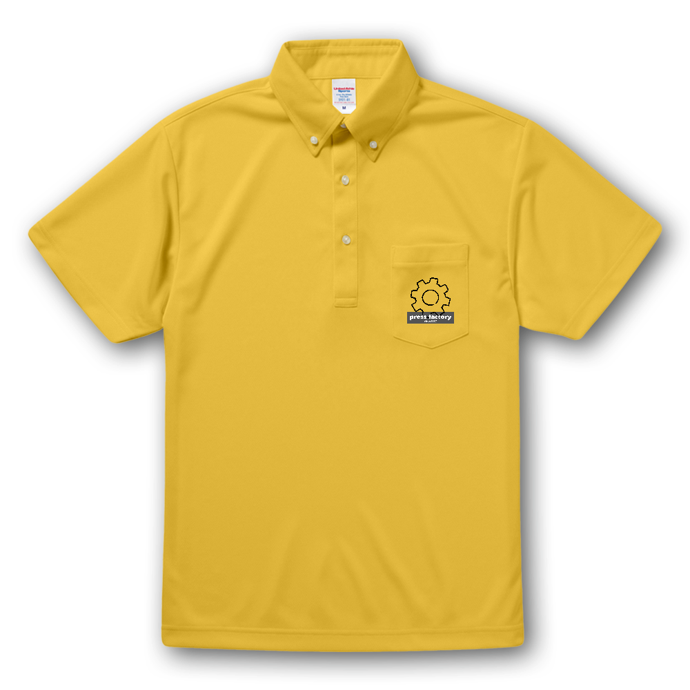4.1オンス ドライアスレチック ポロシャツ（ボタンダウン）（ポケット付）