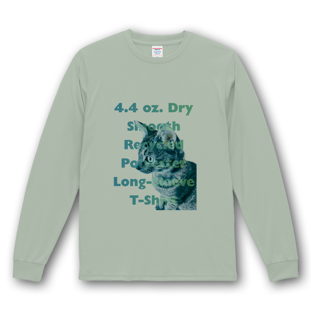 4.4オンス ドライスムース リサイクルポリエステル ロングスリーブ Tシャツ