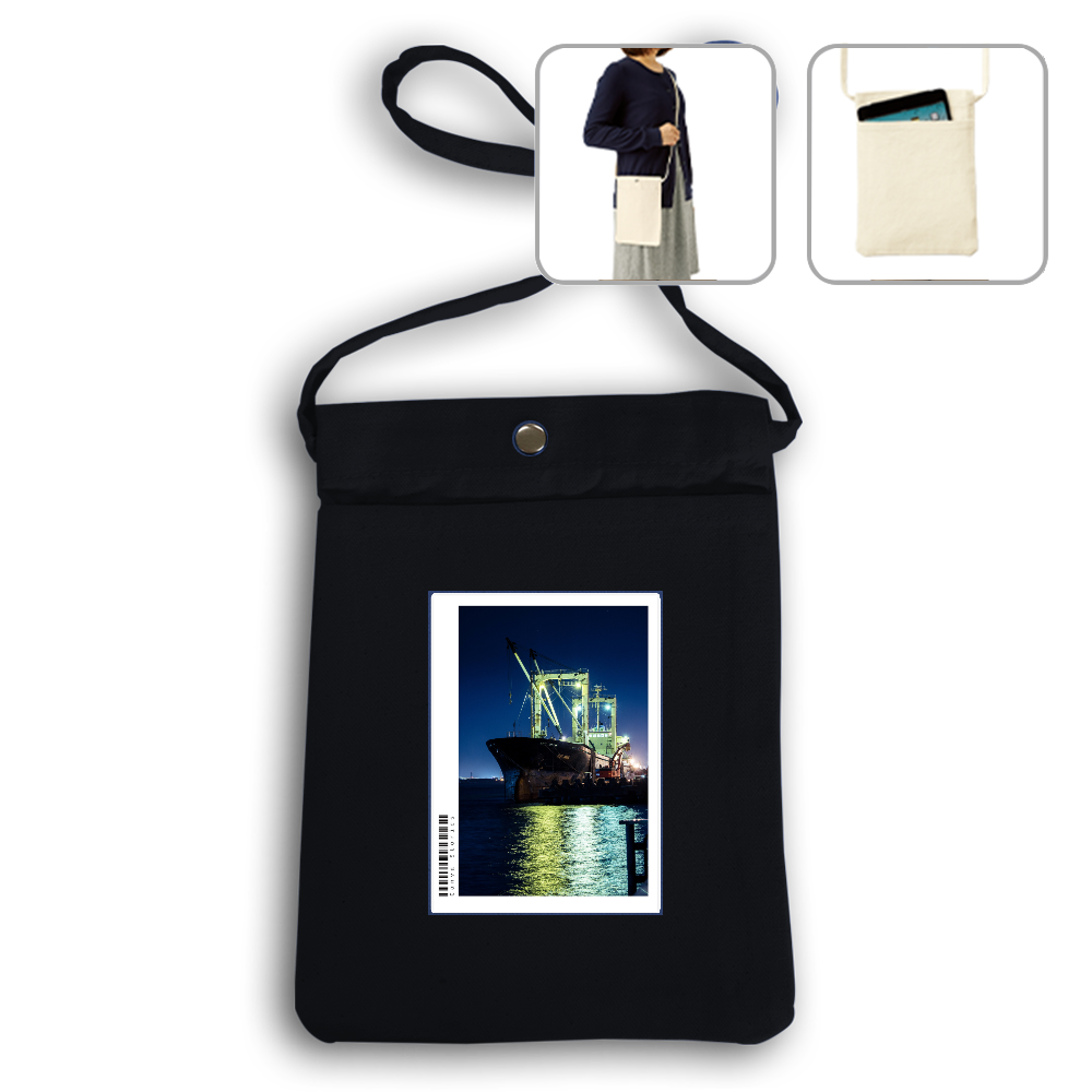 キャンバスフロントポケットサコッシュ