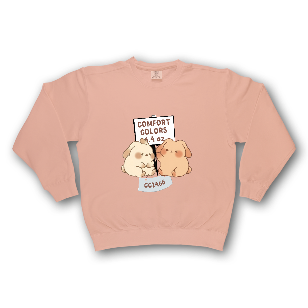 COMFORT COLORS 6.4 oz ガーメントダイ ライトウェイト クルーネック スウェットシャツ※４営業日