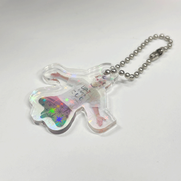 オリジナルホログラムフリーカットアクリルキーホルダー(4×4cm 