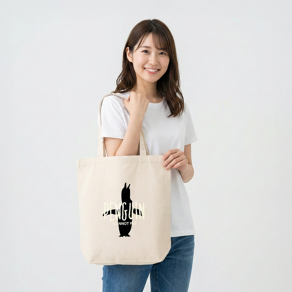 キャンバストート M【白プリント有】