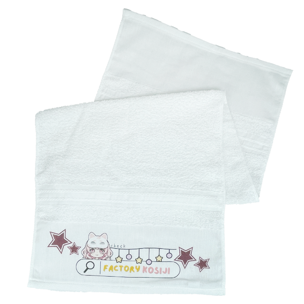 国産平地付白フェイスタオル　200匁